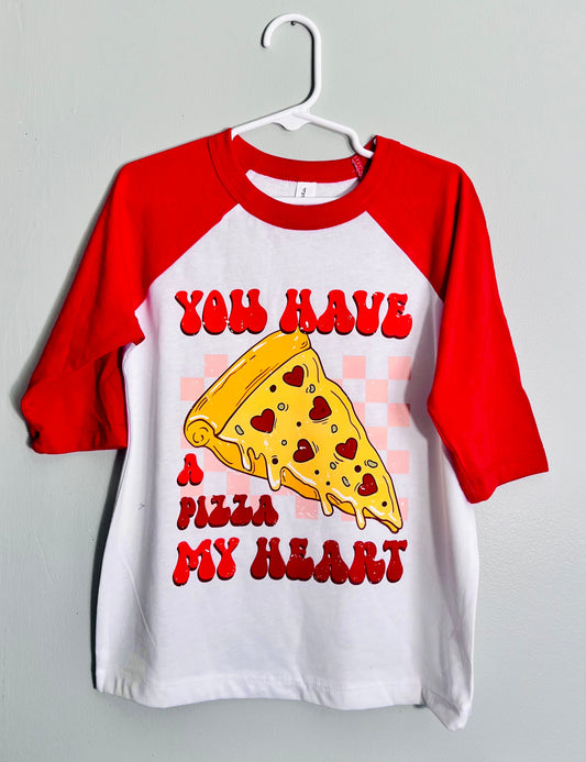 Pizza My Heart Baseball Tee
