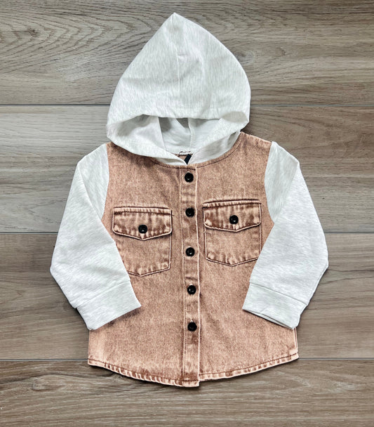 Tan Denim Shacket