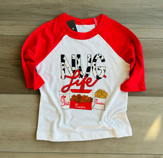 Nug Life Baseball Tee