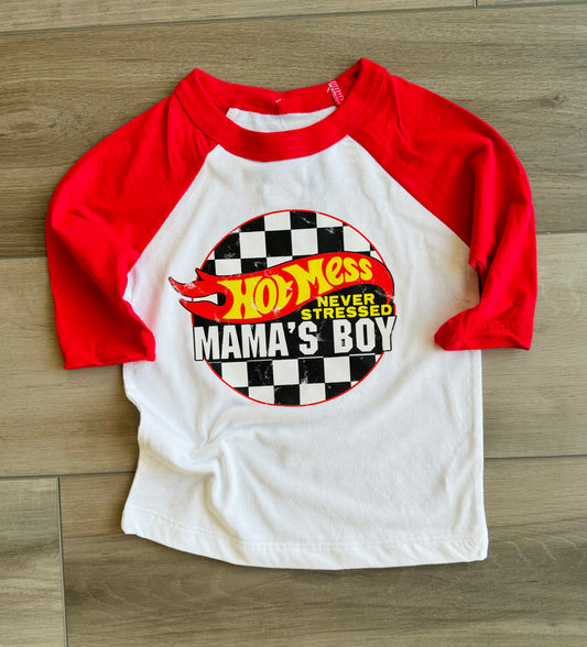 Hot Mess Mama’s Boy Baseball Tee