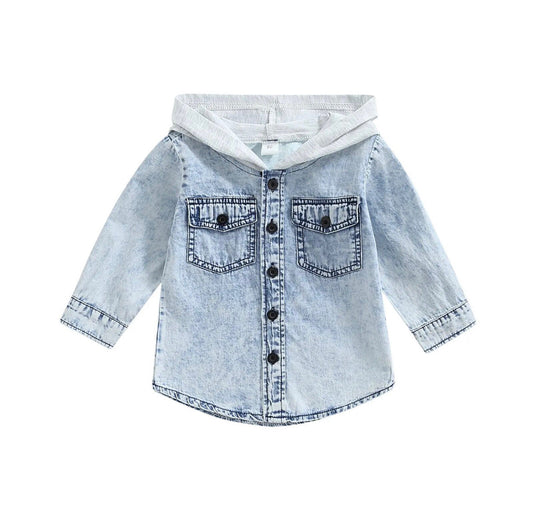 Hooded Denim Shirt